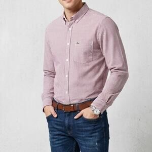 Lacoste Men´s Classic Fit Long Sleeve Striped Oxford Button Down Shirt 44